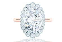 Load image into Gallery viewer, 1.5 GIA Certified Oval Diamond Set in Platinum and Rose Gold Engagement Ring
