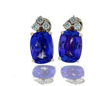 Load image into Gallery viewer, 17 Carat Tanzanite and Diamond Earrings