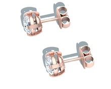 Load image into Gallery viewer, 1 CTW Round Brilliant Diamond Stud Earrings