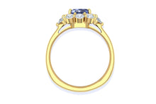 Load image into Gallery viewer, 2 Carat Blue Sapphire and Diamond Ring