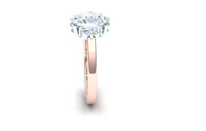 2.5 Carat Oval Diamond Engagement Ring Rose Gold