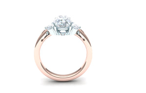 2.5 Carat Oval Diamond Engagement Ring Rose Gold