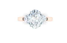 Load image into Gallery viewer, 2.5 Carat Oval Diamond Engagement Ring Rose Gold