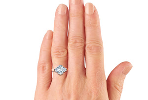 2.5 Carat Oval Diamond Engagement Ring Rose Gold
