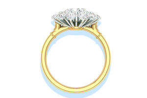 2 Carat GIA Certified k-vs2 Diamond Ring Platinum and 18 Karat Yellow Gold