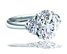 Load image into Gallery viewer, 2 Carat H-SI1 GIA Certified Oval Three Stone Engagement Ring
