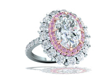 Load image into Gallery viewer, 2 Carat GIA Oval Diamond Ring Platinum Rose Gold