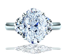 Load image into Gallery viewer, 2 Carat H-SI1 GIA Certified Oval Three Stone Engagement Ring