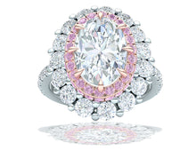 Load image into Gallery viewer, 2 Carat GIA Oval Diamond Ring Platinum Rose Gold