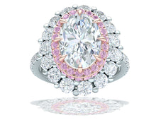 Load image into Gallery viewer, 2 Carat GIA Oval Diamond Ring Platinum Rose Gold