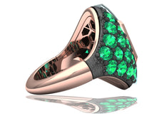 Load image into Gallery viewer, 3 Carats Colombian Emerald and Diamond Ring