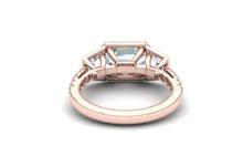 Load image into Gallery viewer, 3 Carat Emerald Cut GIA Certified Diamond Engagement Rose Gold Ring