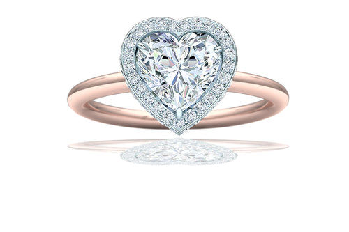 1 Carat GIA Heart Diamond Engagement Ring