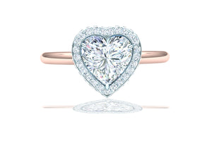 1 Carat GIA Heart Diamond Engagement Ring