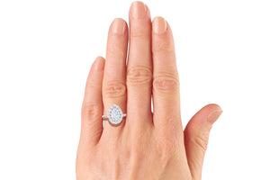 1 Carat Pear Diamond Engagement Ring GIA Certified