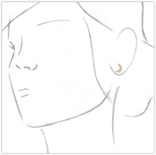 Load image into Gallery viewer, Diamond Cresent Moon Earrings