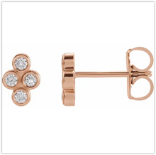 Load image into Gallery viewer, Clover Diamond Earrings