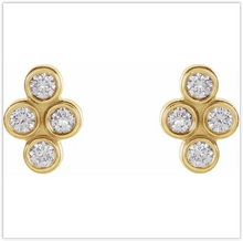 Load image into Gallery viewer, Clover Diamond Earrings