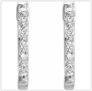 Diamond Huggy Hoops