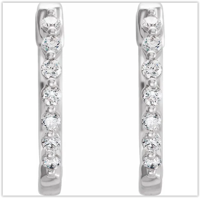 Diamond Huggy Hoops