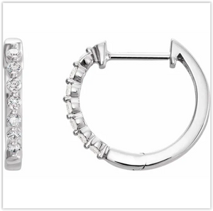 Diamond Huggy Hoops