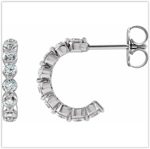 Load image into Gallery viewer, 1.5ctw Diamond Hoop Huggies