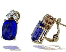 Load image into Gallery viewer, 17 Carat Tanzanite and Diamond Earrings