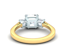 Load image into Gallery viewer, GIA Certified 2.30 Carat D-VS2 Asscher Three-Stone Ring