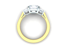 Load image into Gallery viewer, GIA Certified 2.30 Carat D-VS2 Asscher Three-Stone Ring