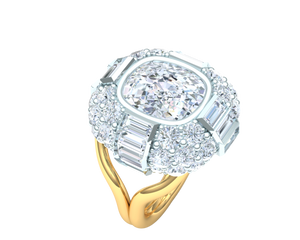 7 Carats Cushion Diamond Engagement Ring