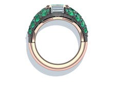 Load image into Gallery viewer, 3 Carats Colombian Emerald and Diamond Ring