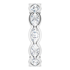 2.5 Carat Oval Diamond Eternity Band