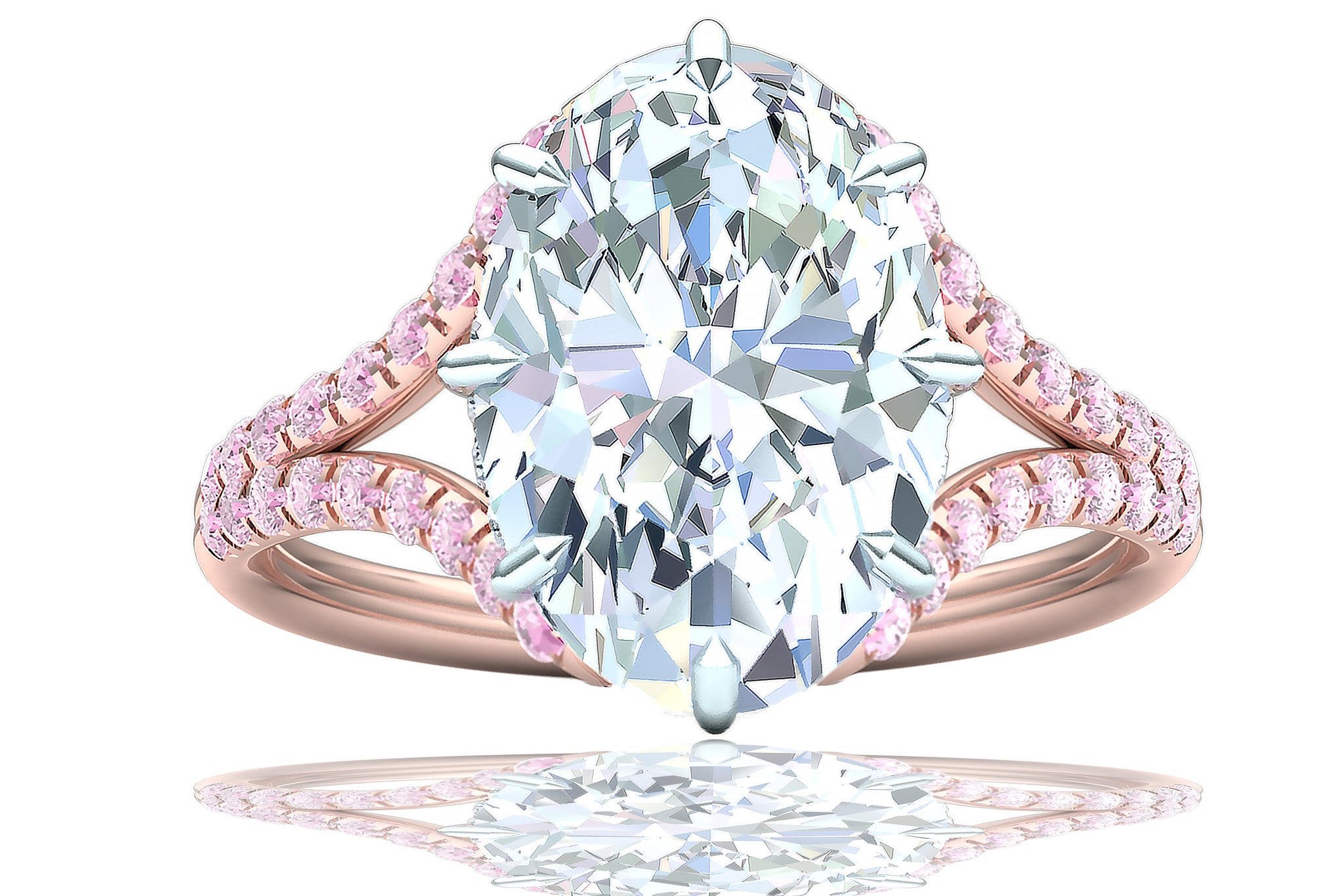 3 Carat Fancy Vivid Pink VS2 Lab Grown Princess Cut Diamond Engagement Ring,  Three Stone Diamond Engagement Ring, Hidden Halo of Round Cuts - Etsy