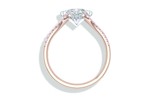 3 Carat GIA Certified Oval Diamond Pink Diamond Engagement Ring