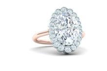 Load image into Gallery viewer, 1.5 GIA Certified Oval Diamond Set in Platinum and Rose Gold Engagement Ring