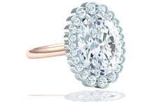 Load image into Gallery viewer, 1.5 GIA Certified Oval Diamond Set in Platinum and Rose Gold Engagement Ring